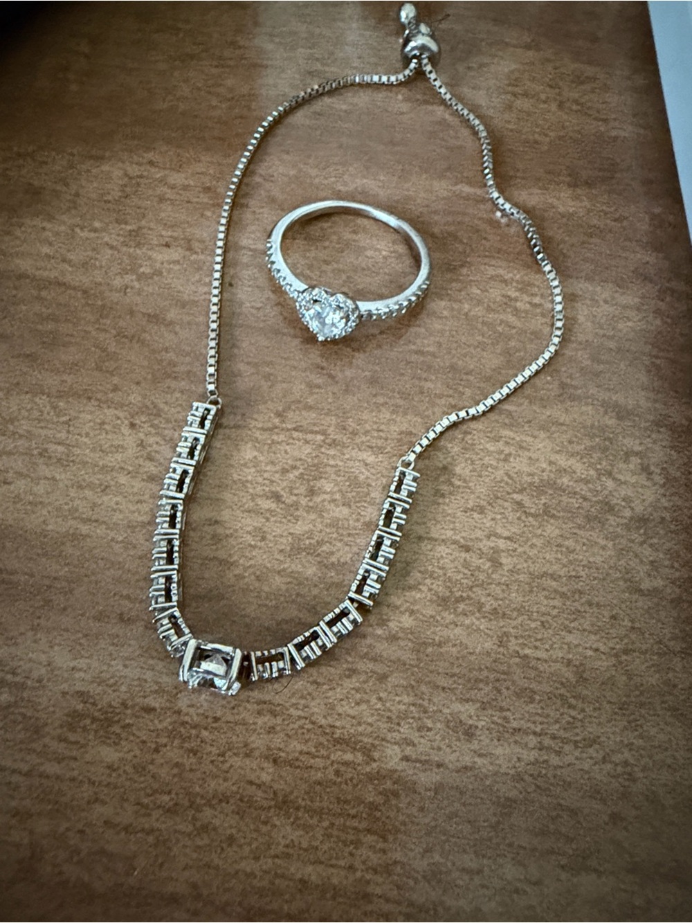 Silver Bracelet And Ring